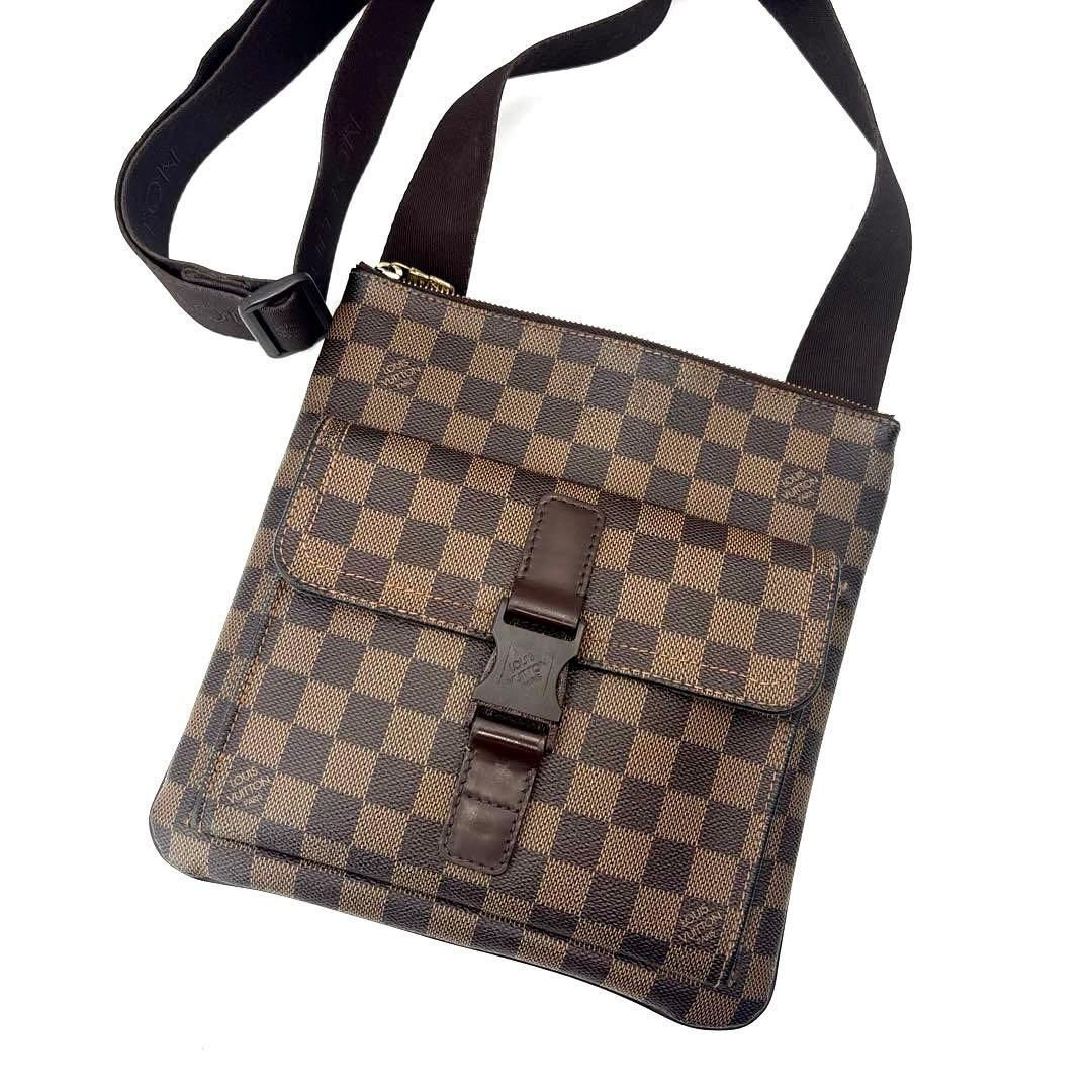 ルイヴィトン N 51127 ダミエ ポシェットメルヴィール ショルダーバッグ クロスボディ ブラウン バック 肩掛け 斜め掛け レザー