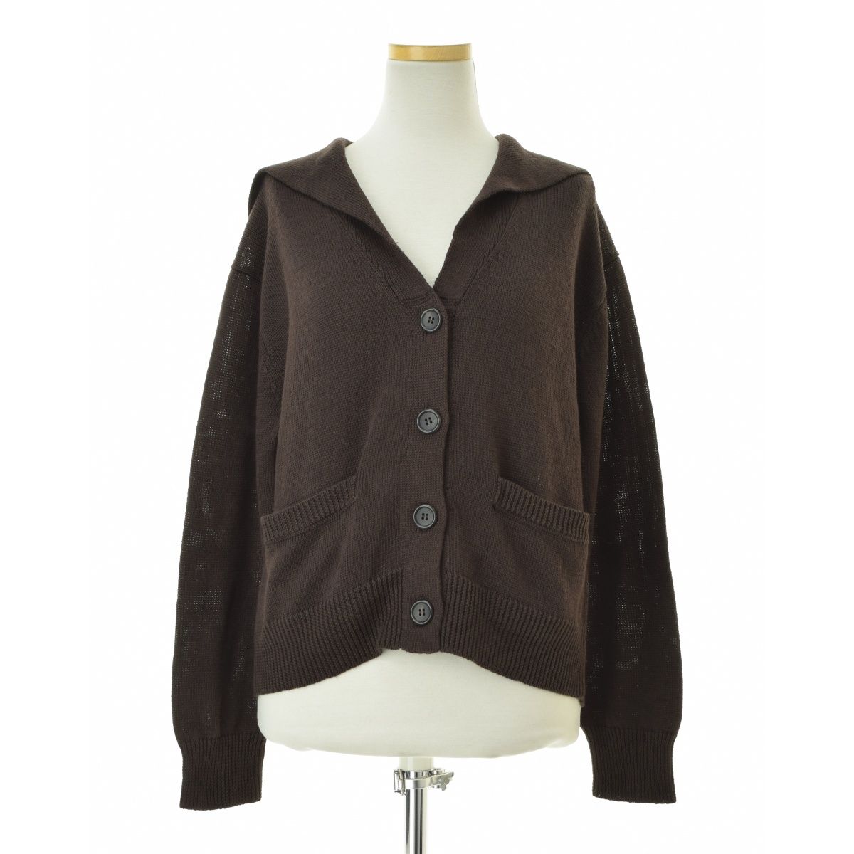 MARGARETHOWELL】24SS 5784164002 LINEN COTTON SILK KNIT セーラー  