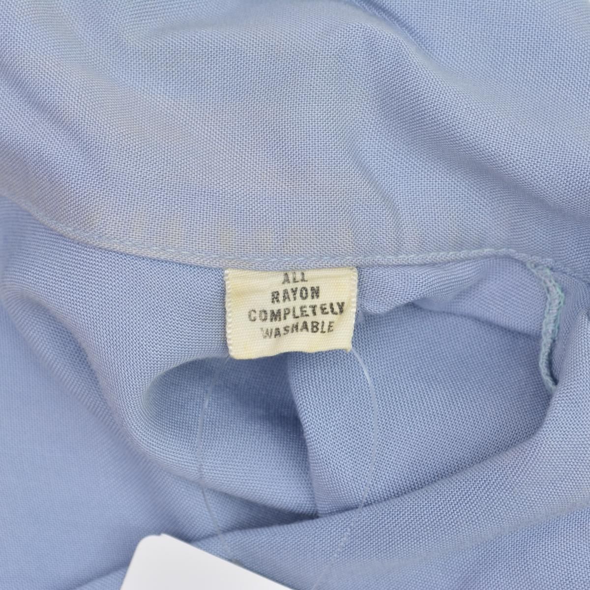 VANHEUSEN】60〜70s レーヨン オープンカラー長袖シャツ - メルカリ