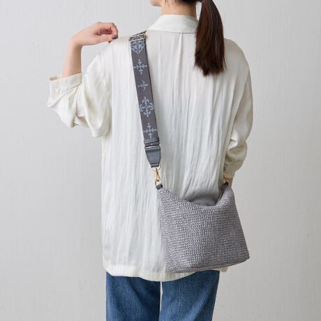 russet ラシット モノグラムテープ カゴシンプルショルダーバッグ
