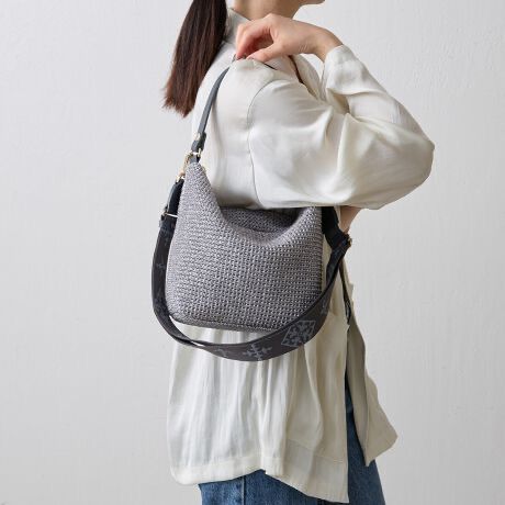 russet ラシット モノグラムテープ カゴシンプルショルダーバッグ