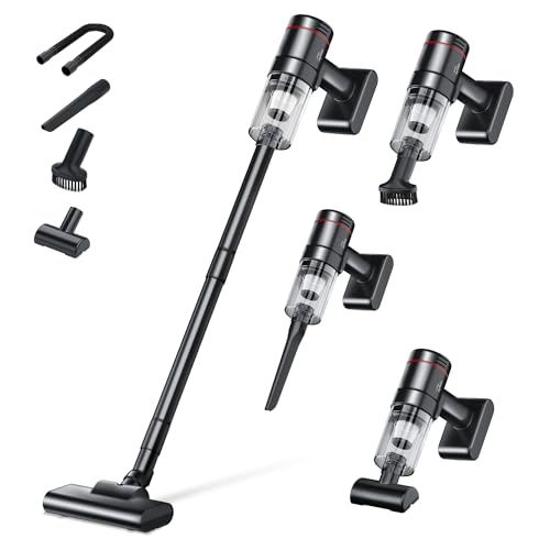 掃除機 コードレス 2025革新版 15000 pa 超強力吸引 35分間連続稼働 コードレス掃除機 ライト付き 2 way スティッククリーナー ハンディクリーナー Type C充電式 5種類ノズル 延長パイプ 軽量0 6 kg そう 42 adbcc 3