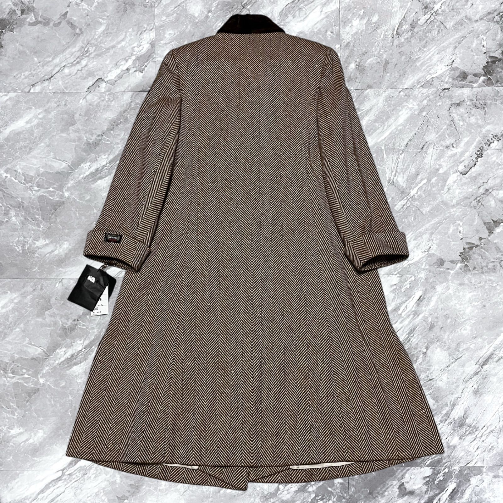 未使用タグ付き Agnona アニオナ ロングコート カシミヤ ウール ミンク 
