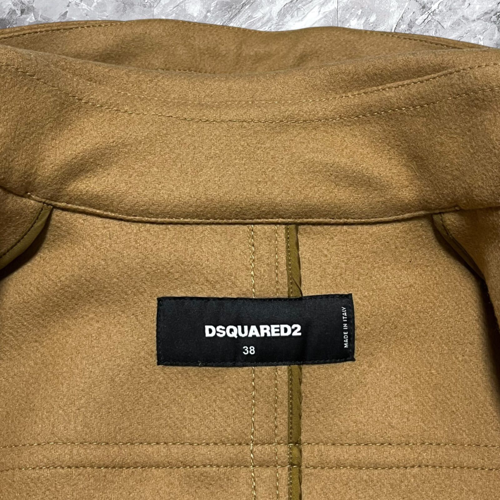 極美品 DSQUARED2 ディースクエアード 2way ダッフルコート ショート丈