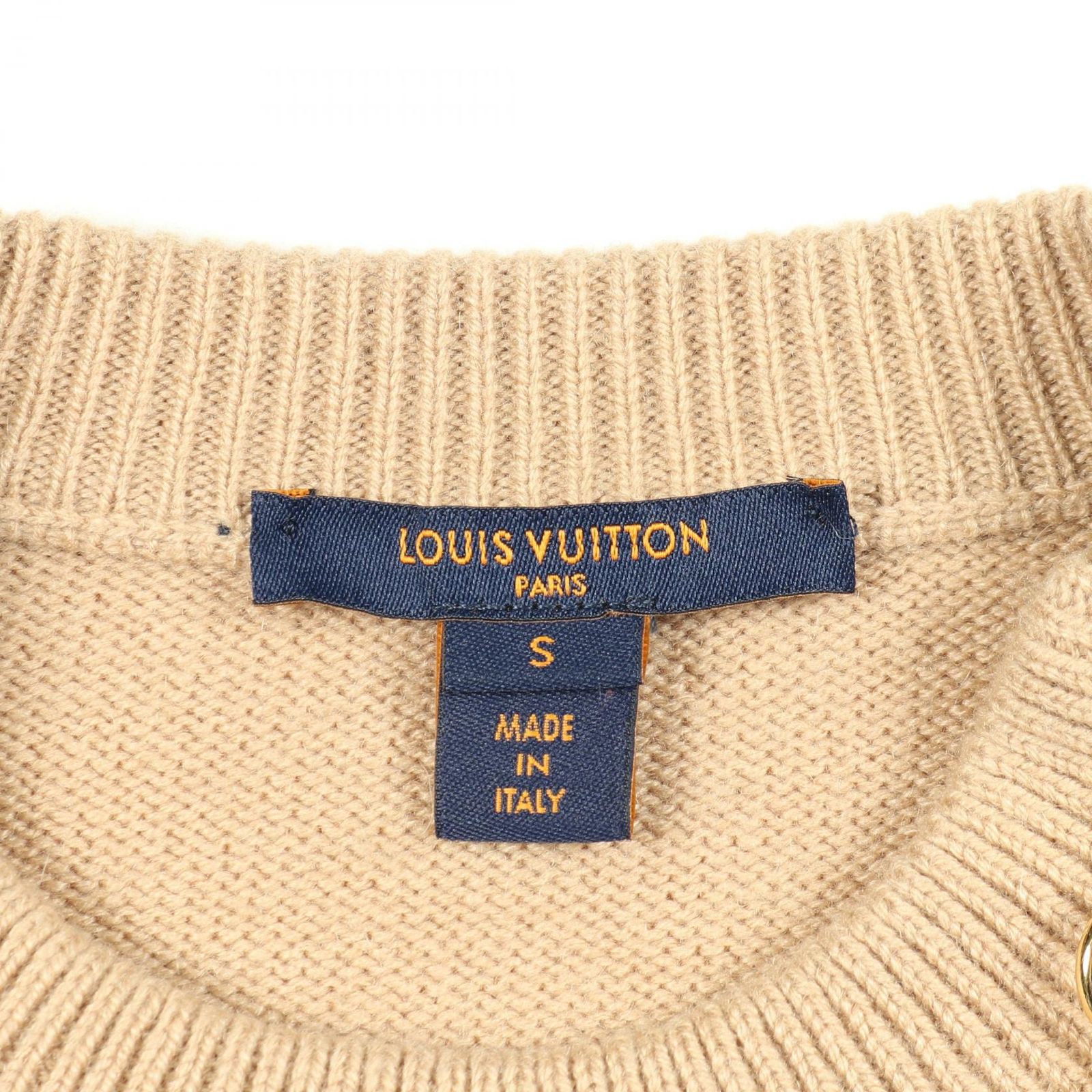 LOUIS VUITTON パッチ付きニット LOUIS VUITTON ルイ・ヴィトン チェーンディテール パッチ セーター