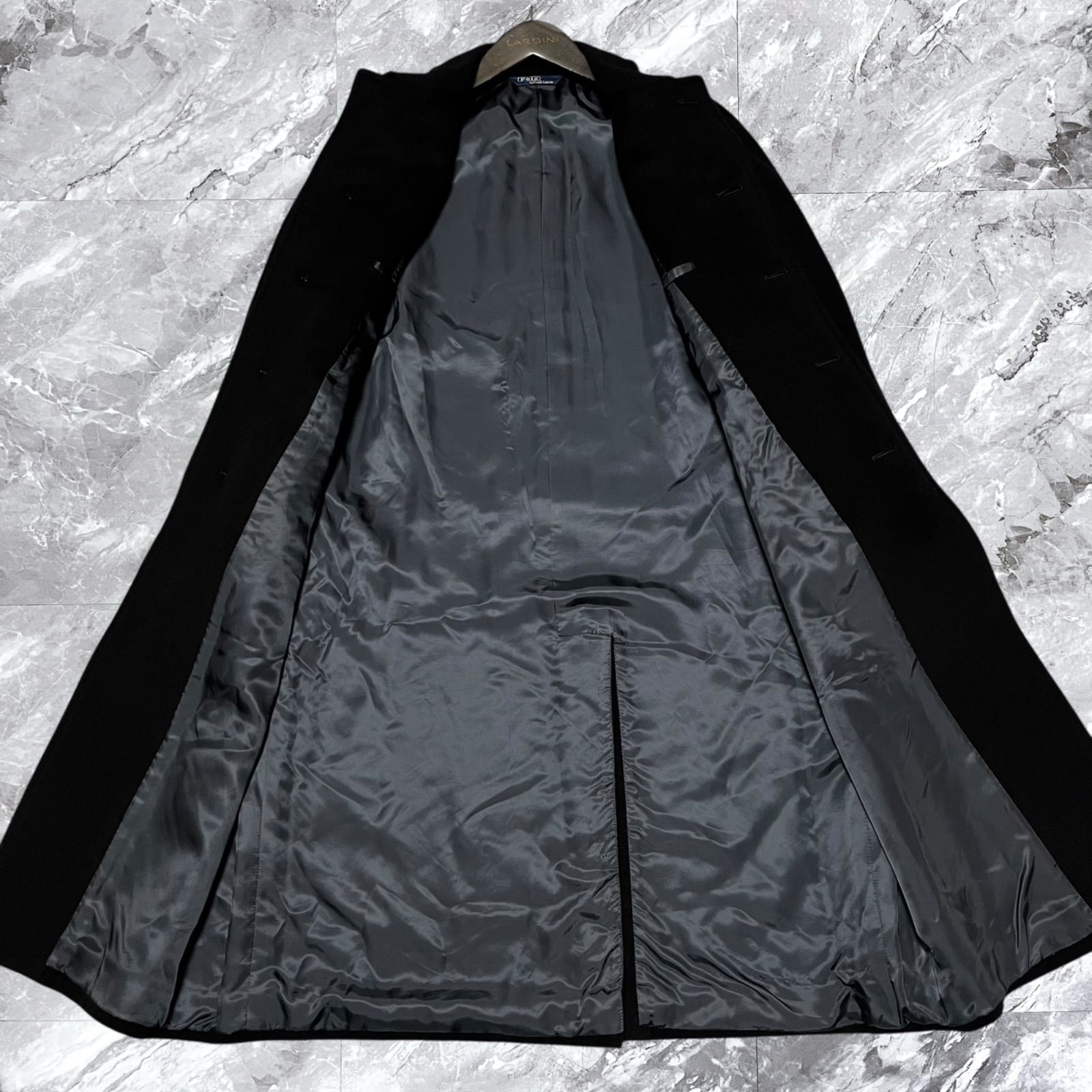 極美品✨Ralph Lauren ラルフローレン ステンカラーコート 比翼 本革 ラルフローレン RALPH LAUREN RL 比翼 コットン ナイロン ステンカラー