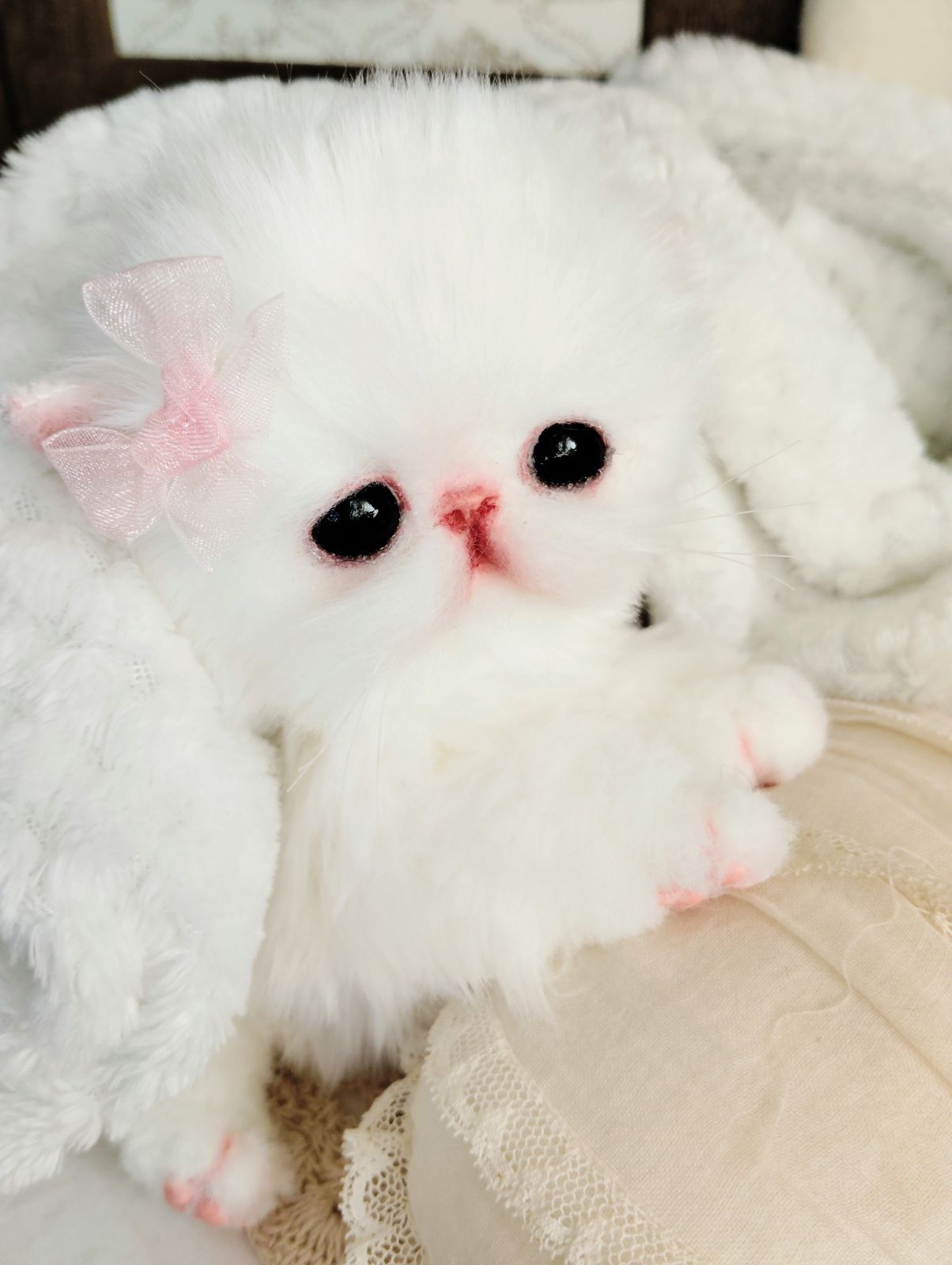 幼猫♡子猫のタンポポちゃん♡アートドール♡ぬいぐるみ♡ - メルカリ