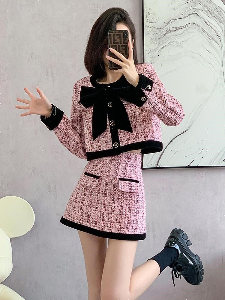 ラブリー) PingレディースSET (ツイードクロップドジャケットツイード