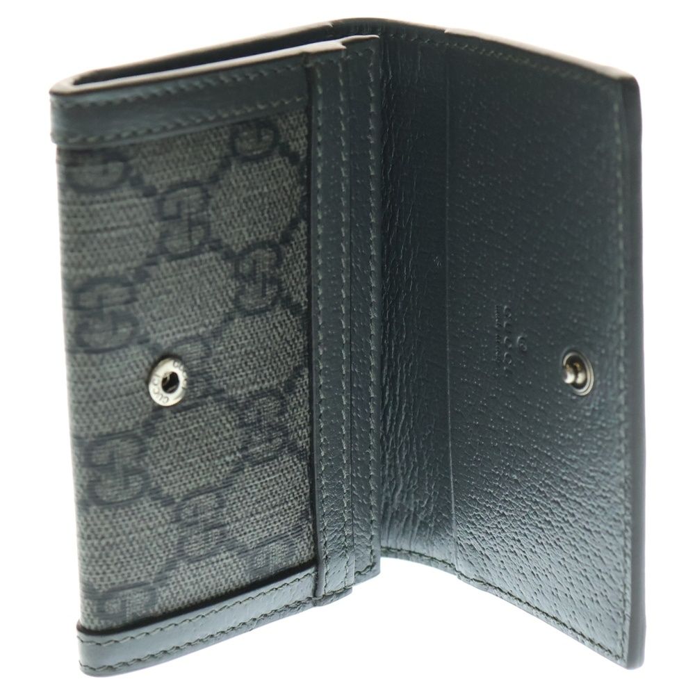 【極美品】⭐️GUCCI ケース カードケース GGスプリーム GG カードケース ダスティブルー トリム ・ダークブルー GGスプリーム