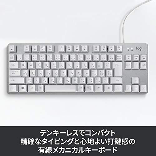 迅速に発送 ロジクール K 835 OWB 有線 メカニカルキーボード 青軸 クリッキー テンキーレス コンパクト メカニカル キーボード 有線キーボード オフホワイト windows surface 2年間