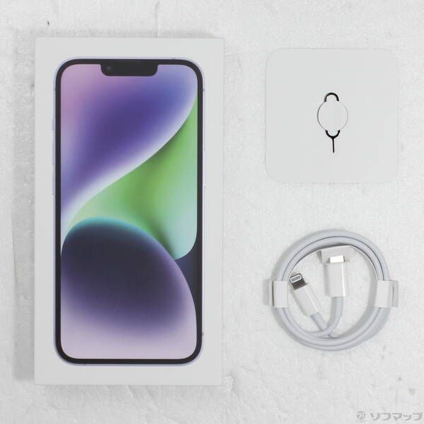 正規 店 メリット 〔中古品〕 iPhone14 128GB パープル MPUY3J／A SIM