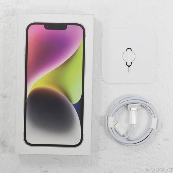 中古品〕 iPhone14 128GB スターライト MPUQ3J／A SIMフリー