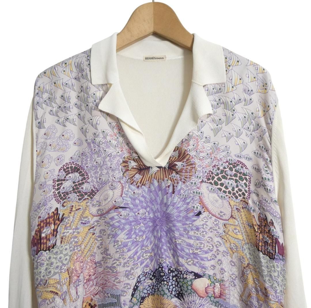 HERMES エルメス サイズLA マルジェラ期 七分袖 ニット シャツ