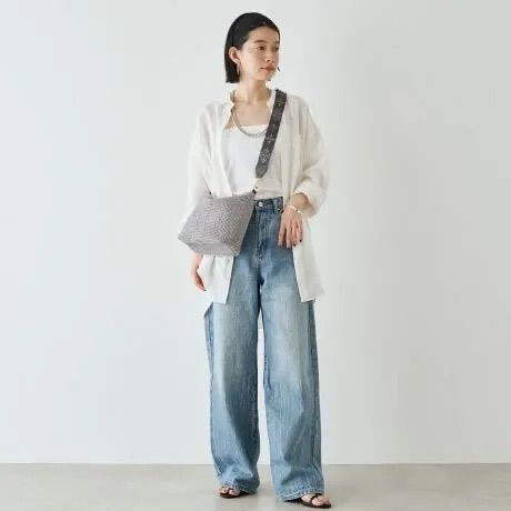 russet ラシット モノグラムテープ カゴシンプルショルダーバッグ