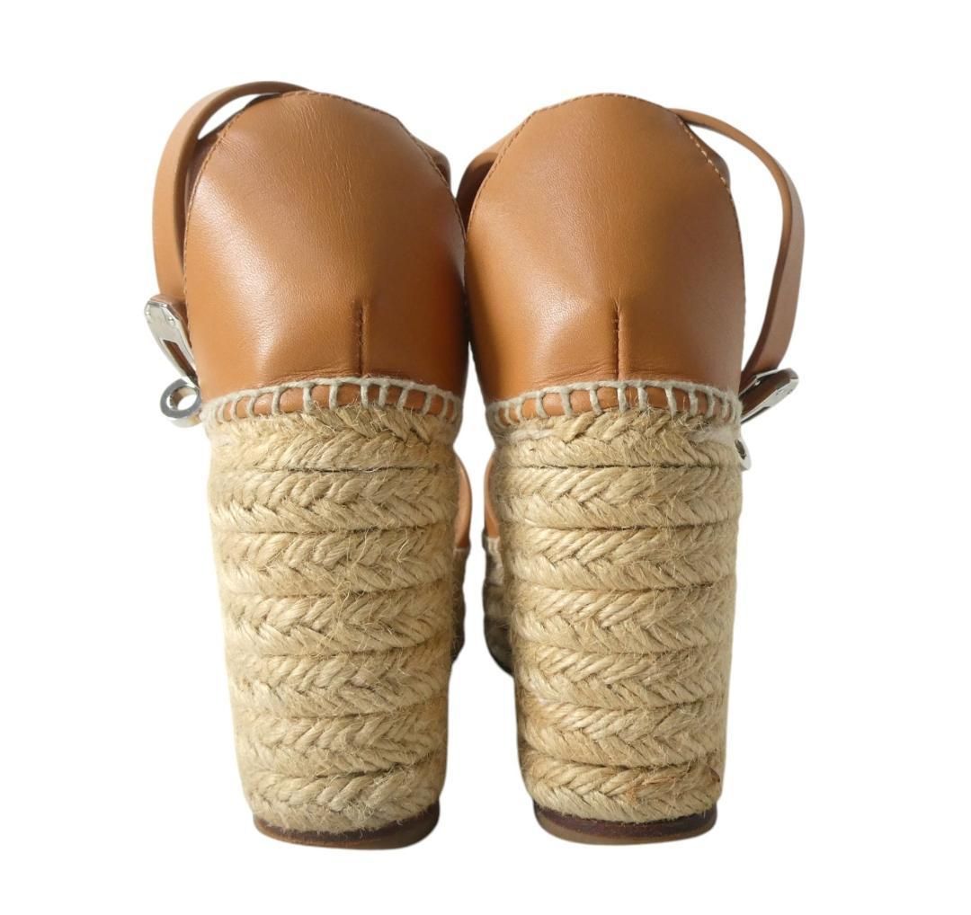 HERMES エルメス サイズ37 約24㎝ ティボリ ケリー金具 エスパドリーユ