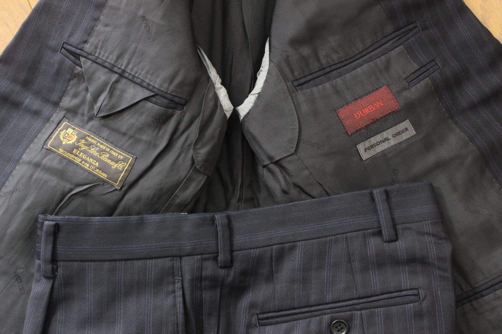 86【美品】ダーバン × ロロピアーナ スーツ AB4 メンズ ややゆったり体
