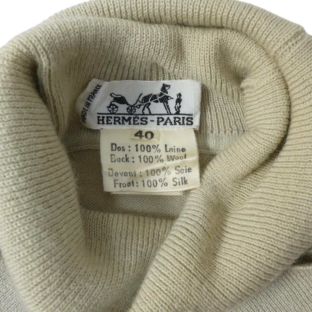 HERMES エルメス サイズ40 オールド スカーフ柄 ウール×シルク