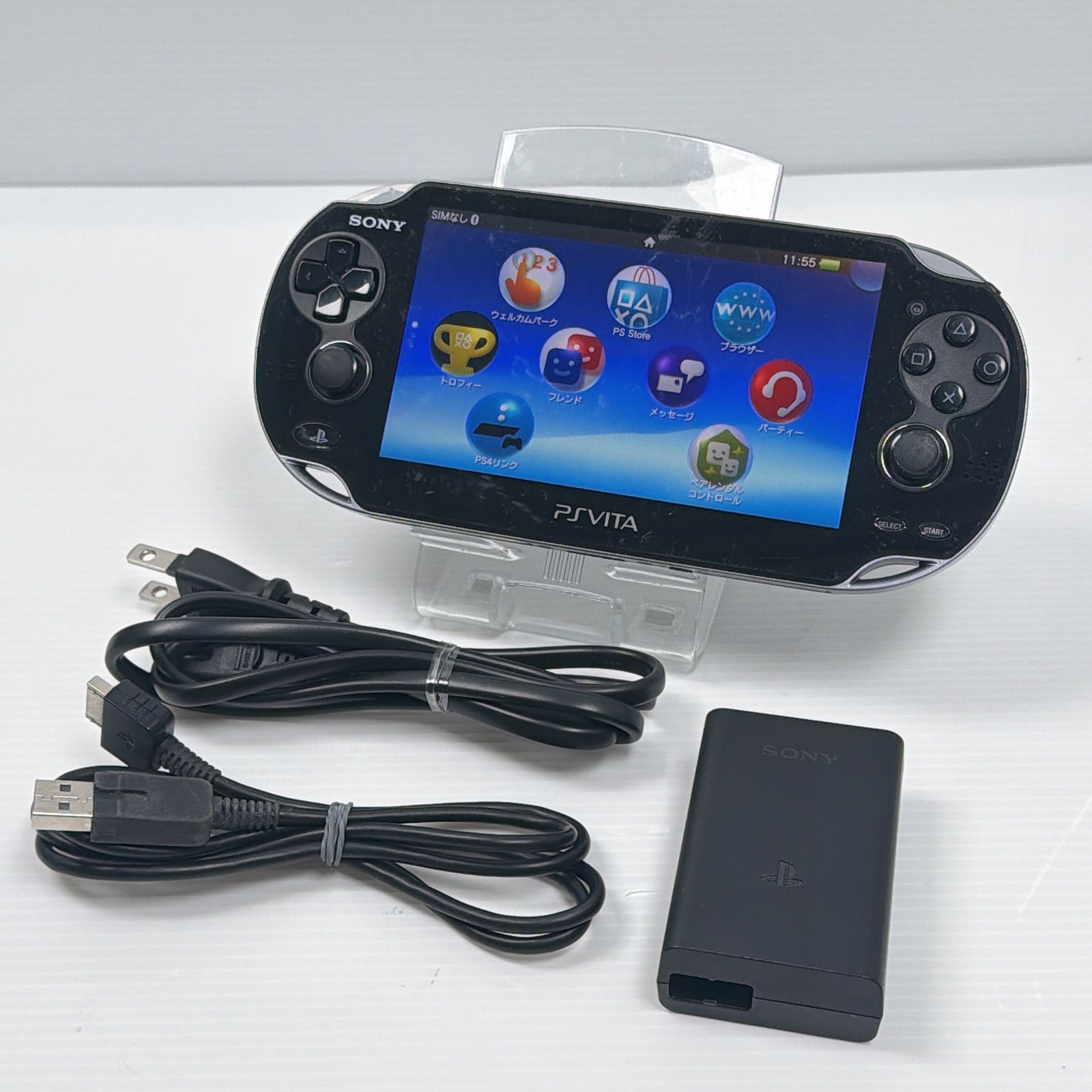 PSVITA PCH 1100 ブラック PlayStation Vita FW 3 74 遊べるセット ソニー プレイステーション