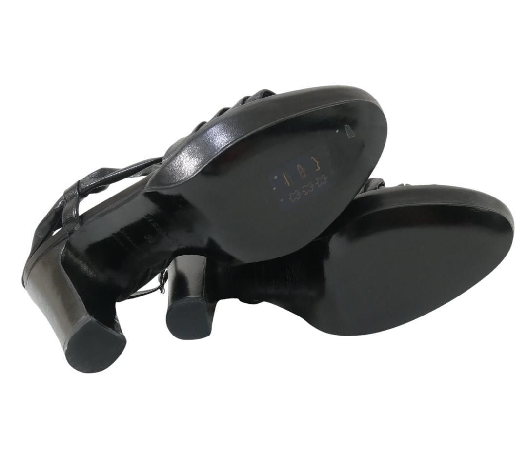 【美品】HERMES エルメス 黒 サテン ハイヒール パンプス37 1/2 エルメス 黒 サテン ハイヒール パンプス37 【公式通販】