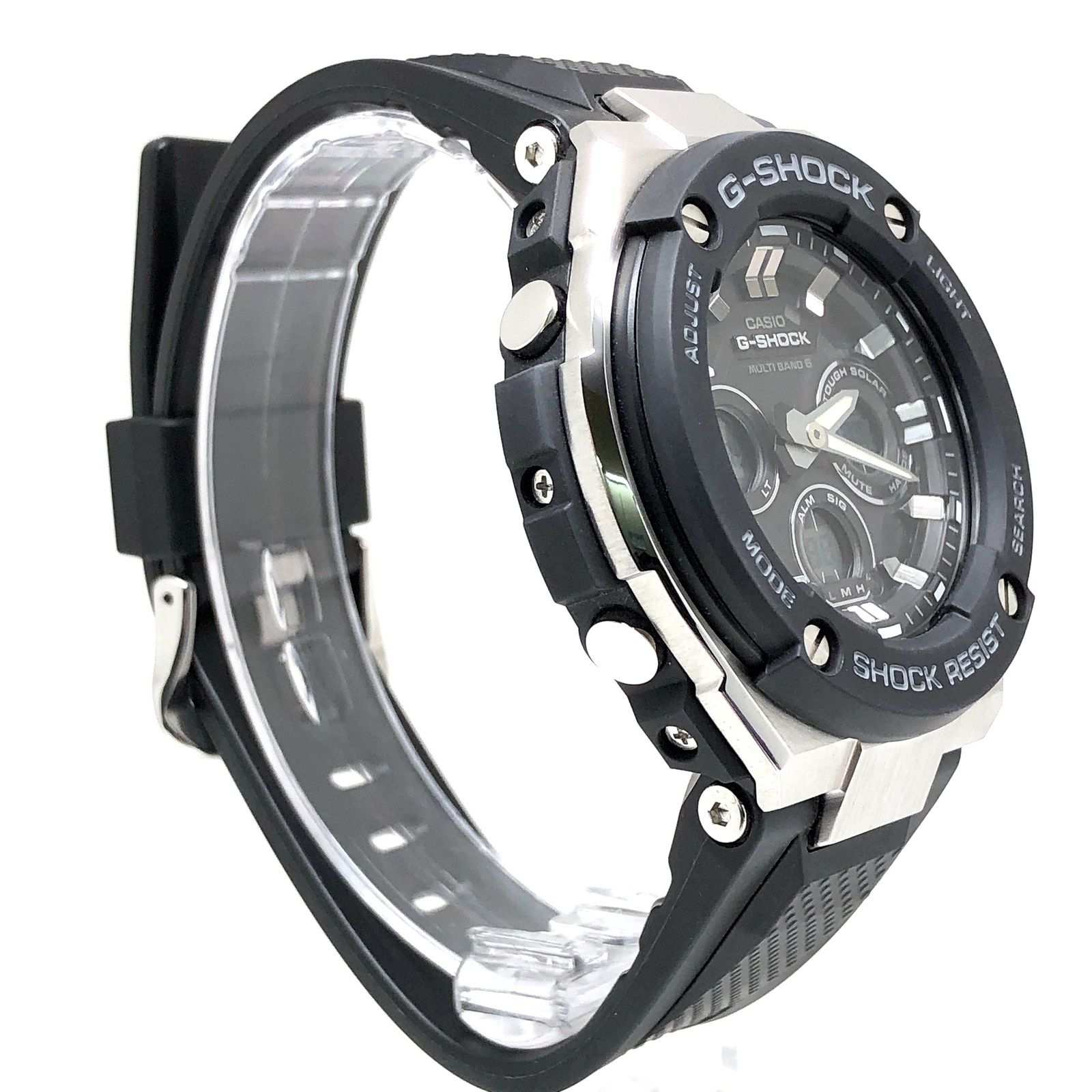 G SHOCK ジーショック GST W 300 1 A STEEL 電波ソーラー LED メタルベゼル アナデジ ブラック シルバー 2017年 発売