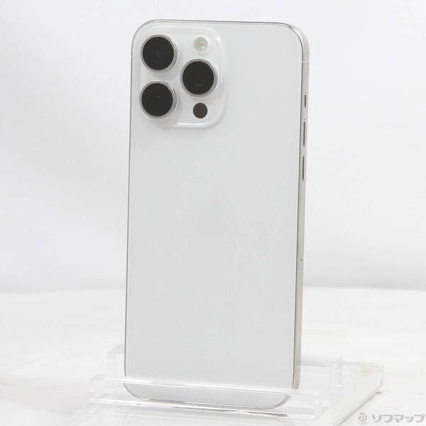 中古品〕 iPhone15 Pro Max 256GB ホワイトチタニウム MU6Q3J／A SIM