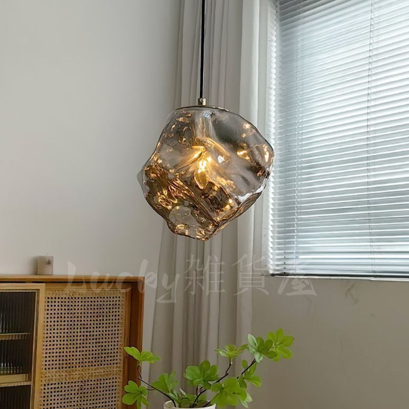 【新品・未使用】ペンダントライト おしゃれ ガラス 1灯 吊下げ灯 照明 北欧 LED電球 665 キッチン 照明器具 引掛けシーリング ダクトレール 食卓 15cm