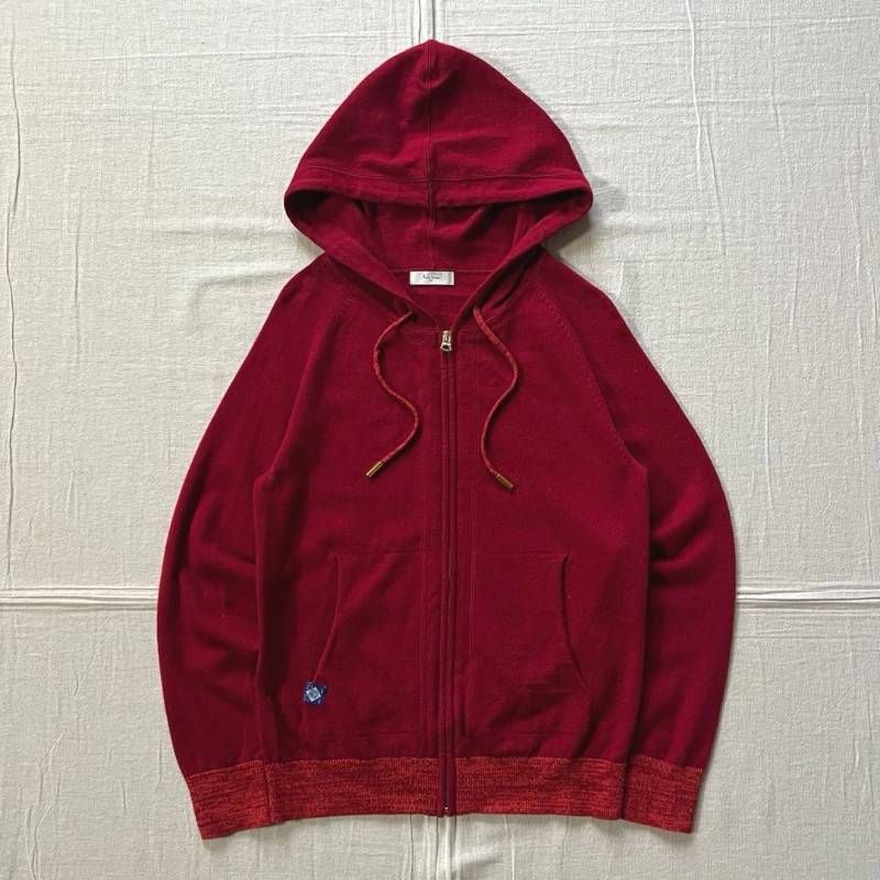 希少 Paul Smith ポールスミス 薄手ハイゲージ編みニット フルジップ 