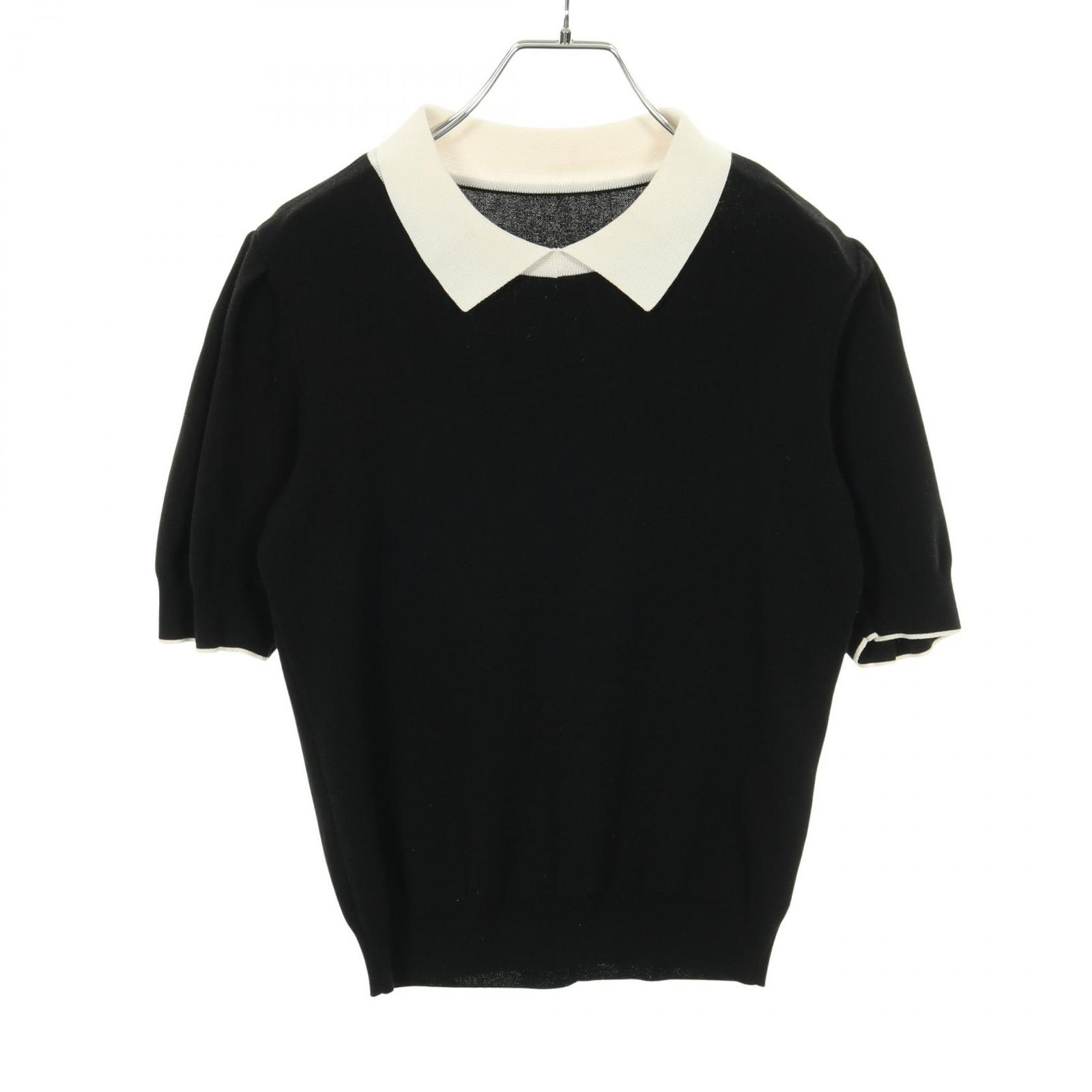 FOXEY 半袖ニット 38 新品タグ付き フォクシー FOXEY ニット 半袖 ブラック コットン 半袖ニット