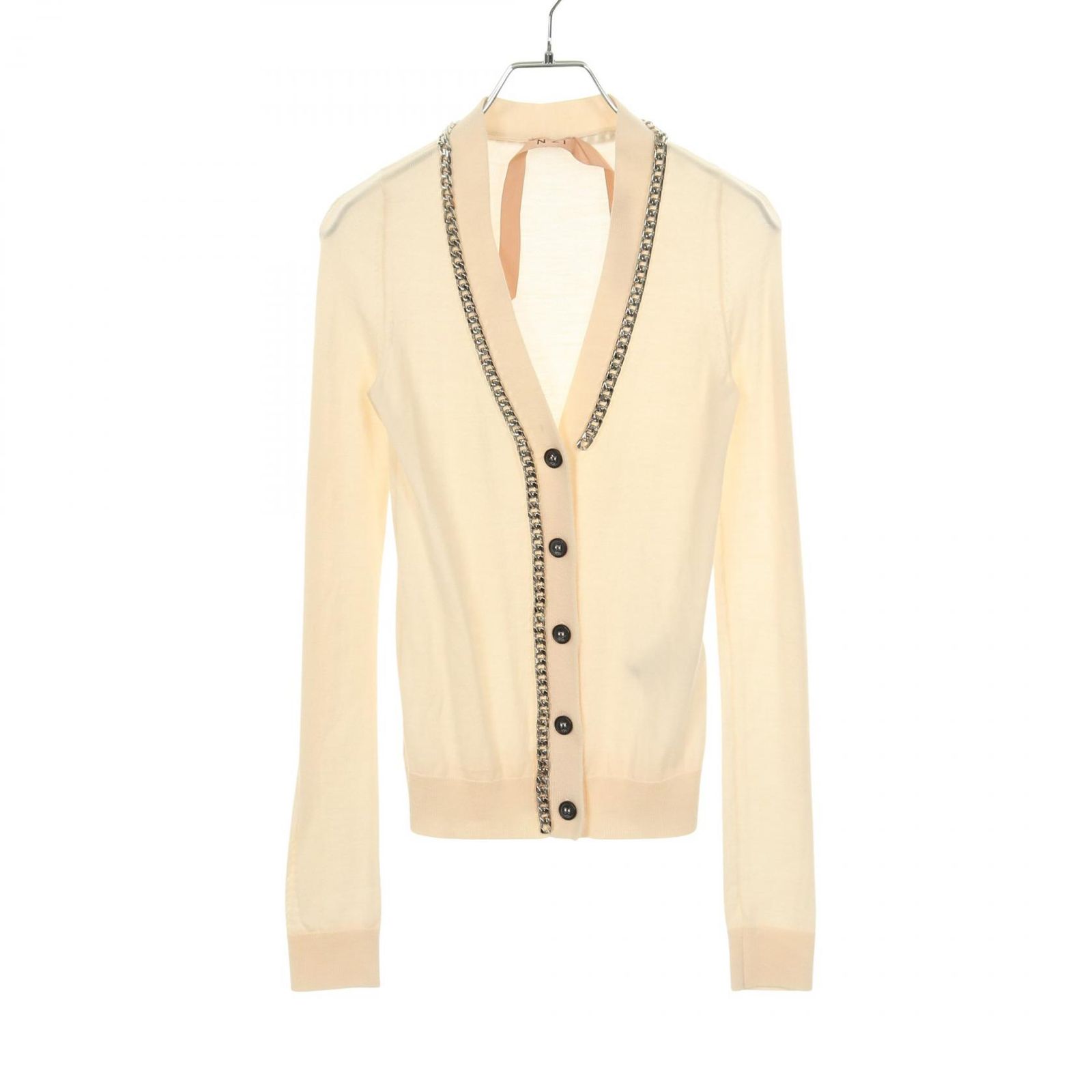 ヌメロヴェントゥーノ Nﾟ 21 カーディガン 白 ウール レディース A