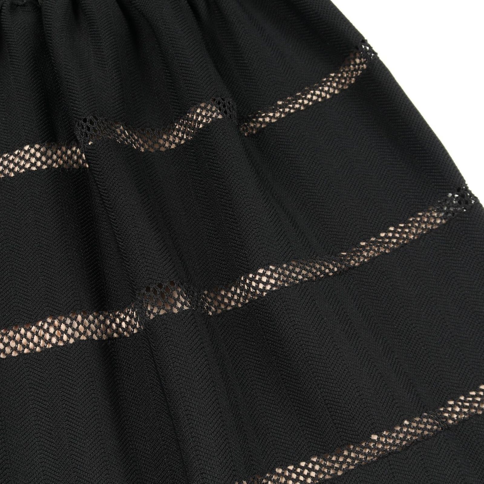  ヴァレンチノ Valentino ワンピース VM 1181 B ブラック レーヨン レディース ♥ 長袖 七分袖 ひざ丈ワンピース