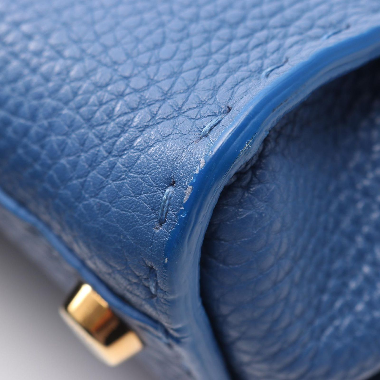 フェンディ FENDI ハンドバッグ ピーカブー レギュラー ブルー レザー