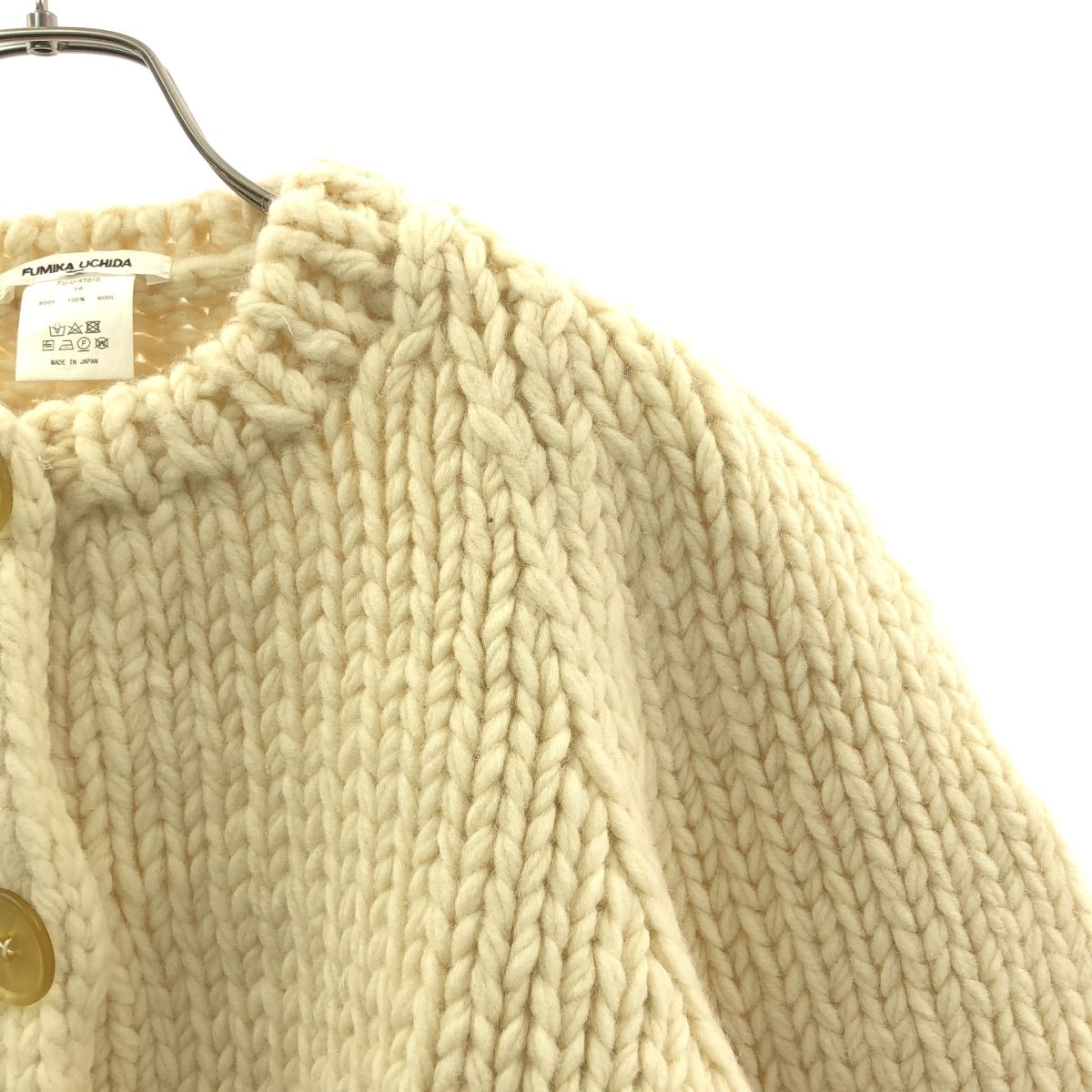 fumika uchida ハンド ニットカーディガン フミカウチダ FUMIKA_UCHIDA/HAND KNITTED CARDIGAN(IVORY)