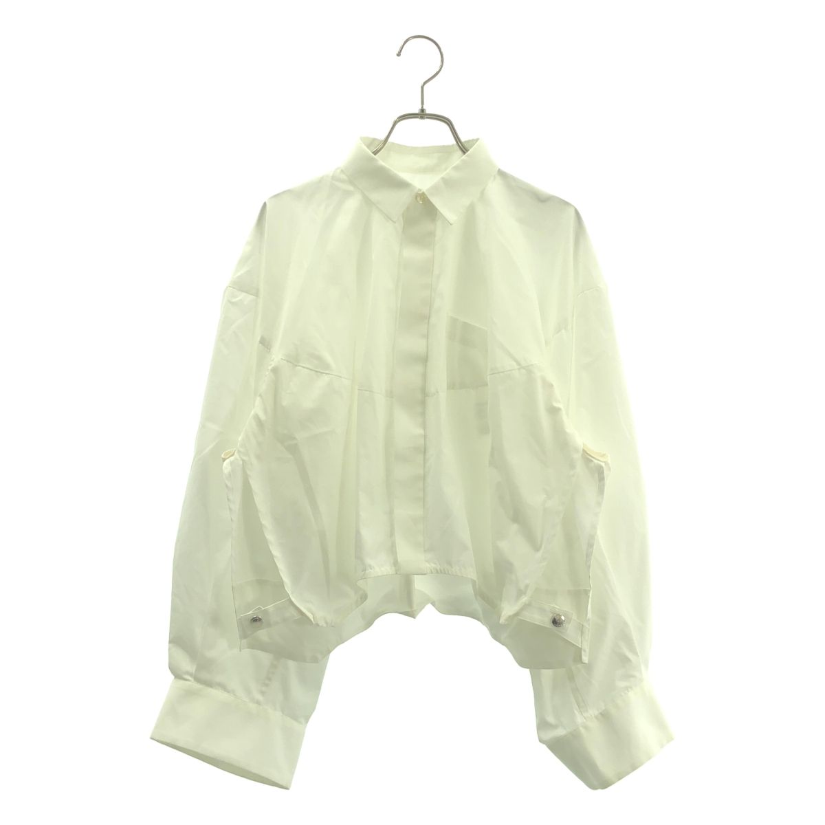 sacai サカイ 2025 SS コットンポプリン バルーンシャツ 1 ホワイト メンズ