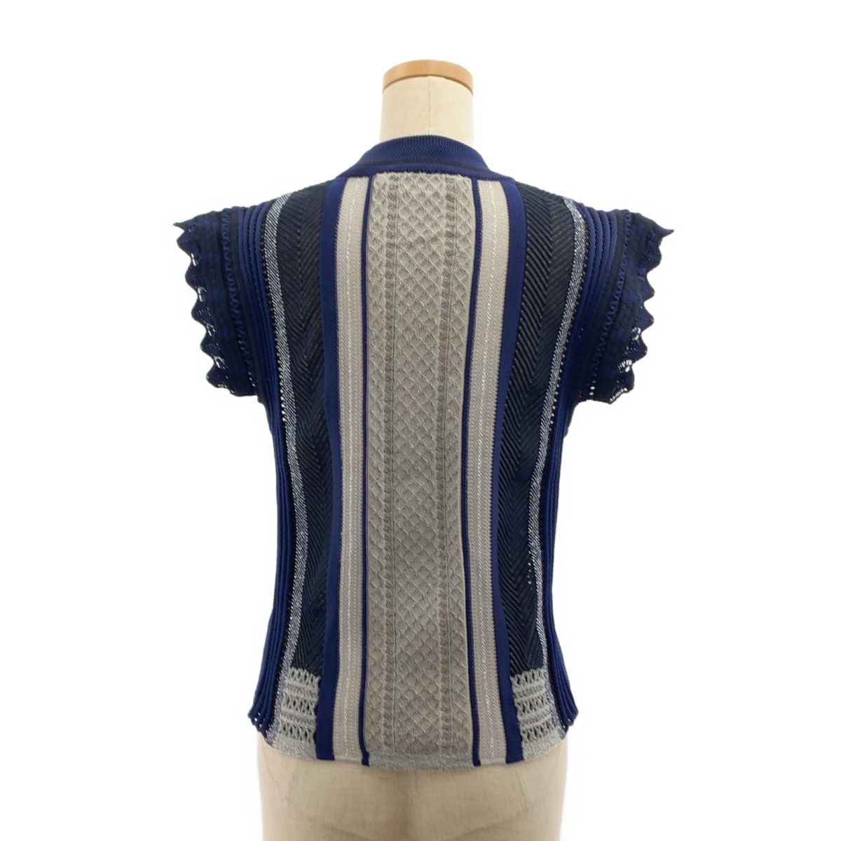 【未使用級】Mame Kurogouchi Net Stripe Tops Mame Kurogouchi / マメクロゴウチ | Net Stripe Tops ニット ベスト