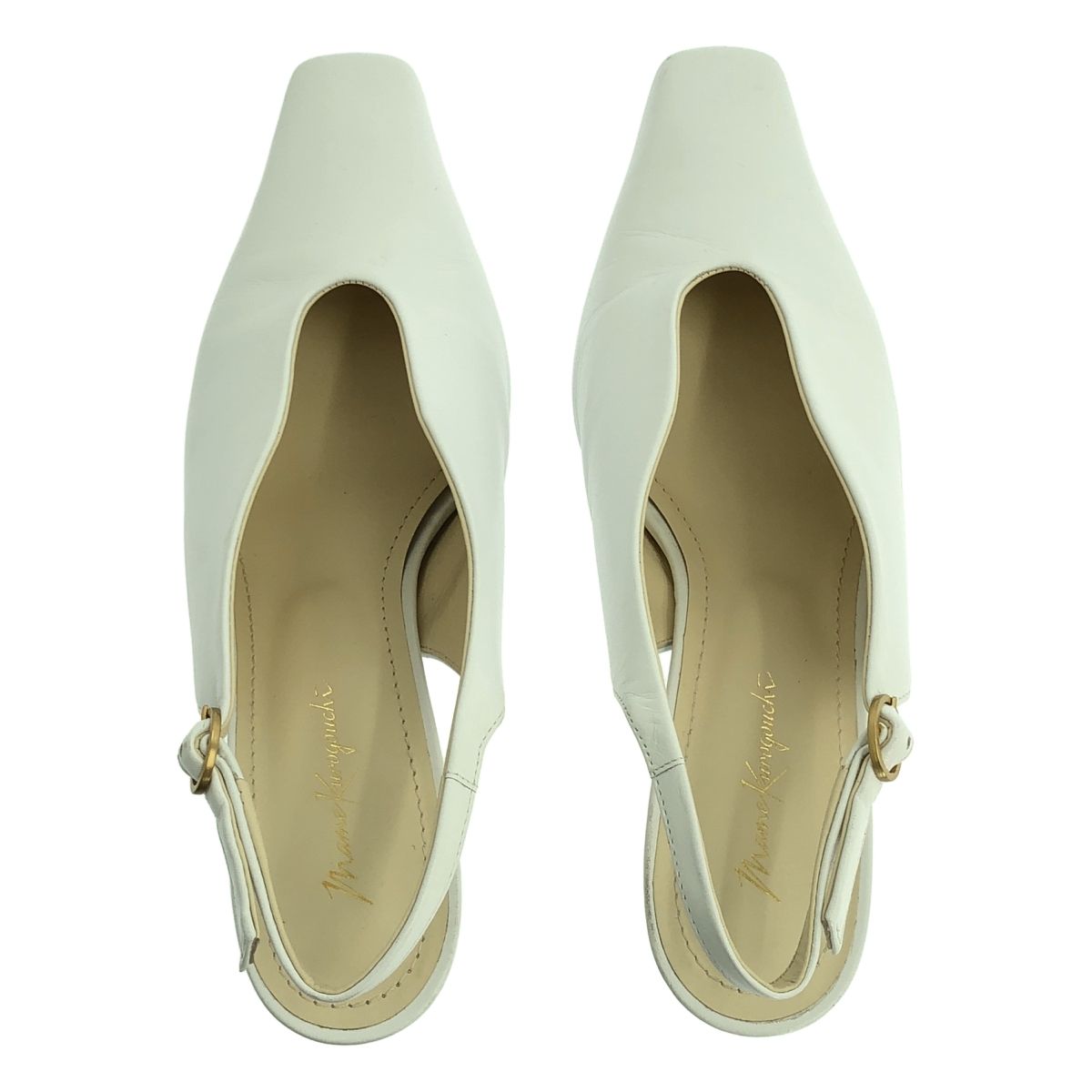 Mame Kurogouchi / マメクロゴウチ | 2023AW | Curved Line Sling Back