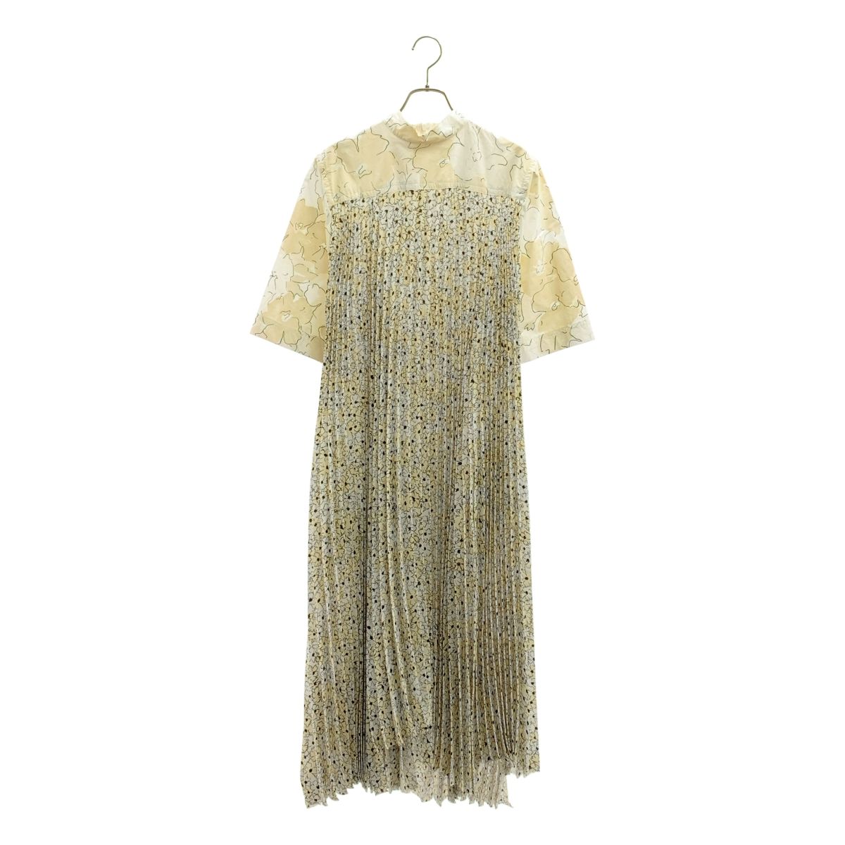 Plan C / プランシー | 総柄 フラワー カットオフ プリーツ ボリューム  