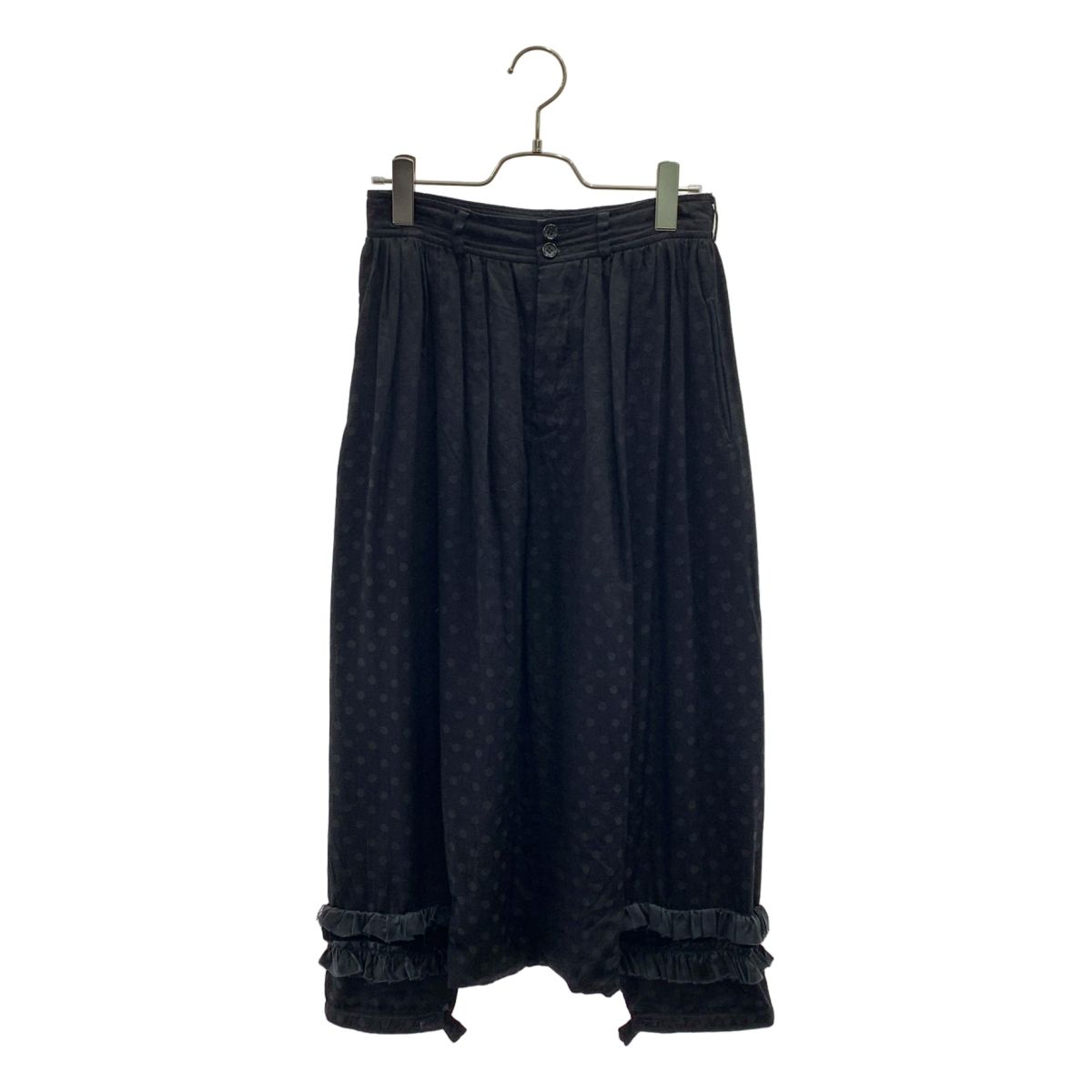 COMME des GARCONS コムコム 2006 AW ドット フリル ギャザー サルエル パンツ SS ブラック レディース
