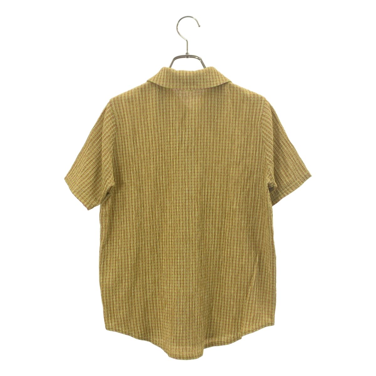 【美品】  steven alan / スティーブンアラン | セットアップ クレープ チェック シャツ ブラウス / スリット スカート 裏地付き | S | カーキ系 | レディース 美品】 steven alan / スティーブンアラン | セットアップ クレープ