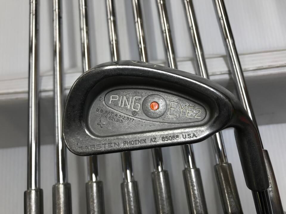 【中古ゴルフクラブ】(7本セット)ピン EYE2プラス ステンレス アイアン (ブラック) オリジナルスチール 5〜9.P.S【14日間返品OK】 ピン 【訳あり】EYE2 ステンレス オリジナルスチール アイアンセット