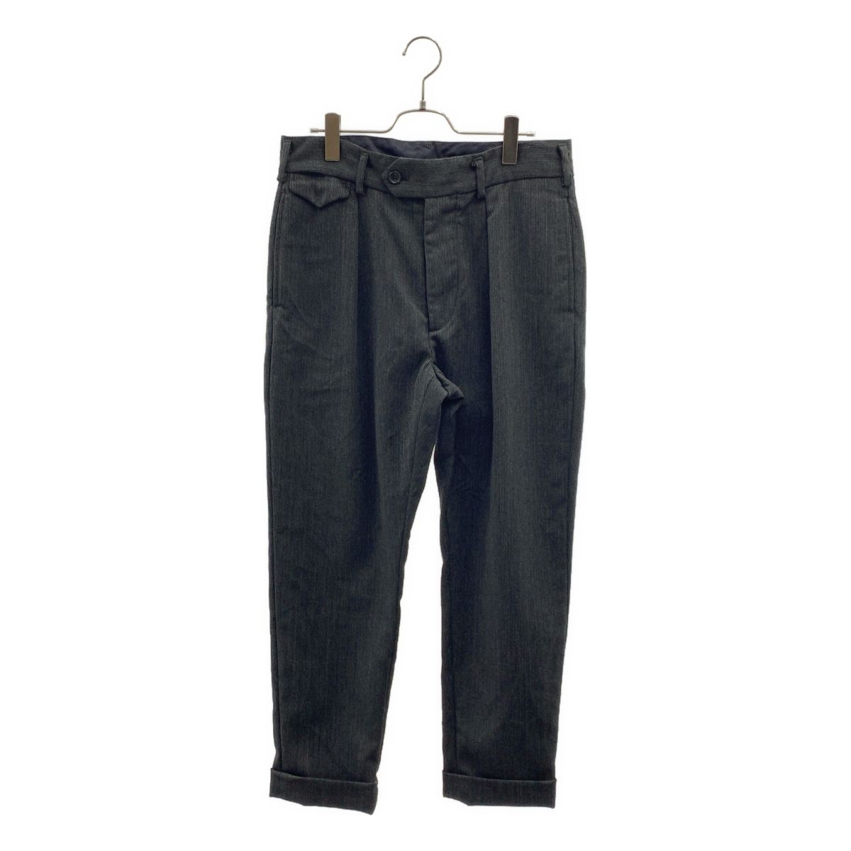 Engineered Garments エンジニアドガーメンツ ウール ストライプ タック スラックス パンツ 32 グレー メンズ