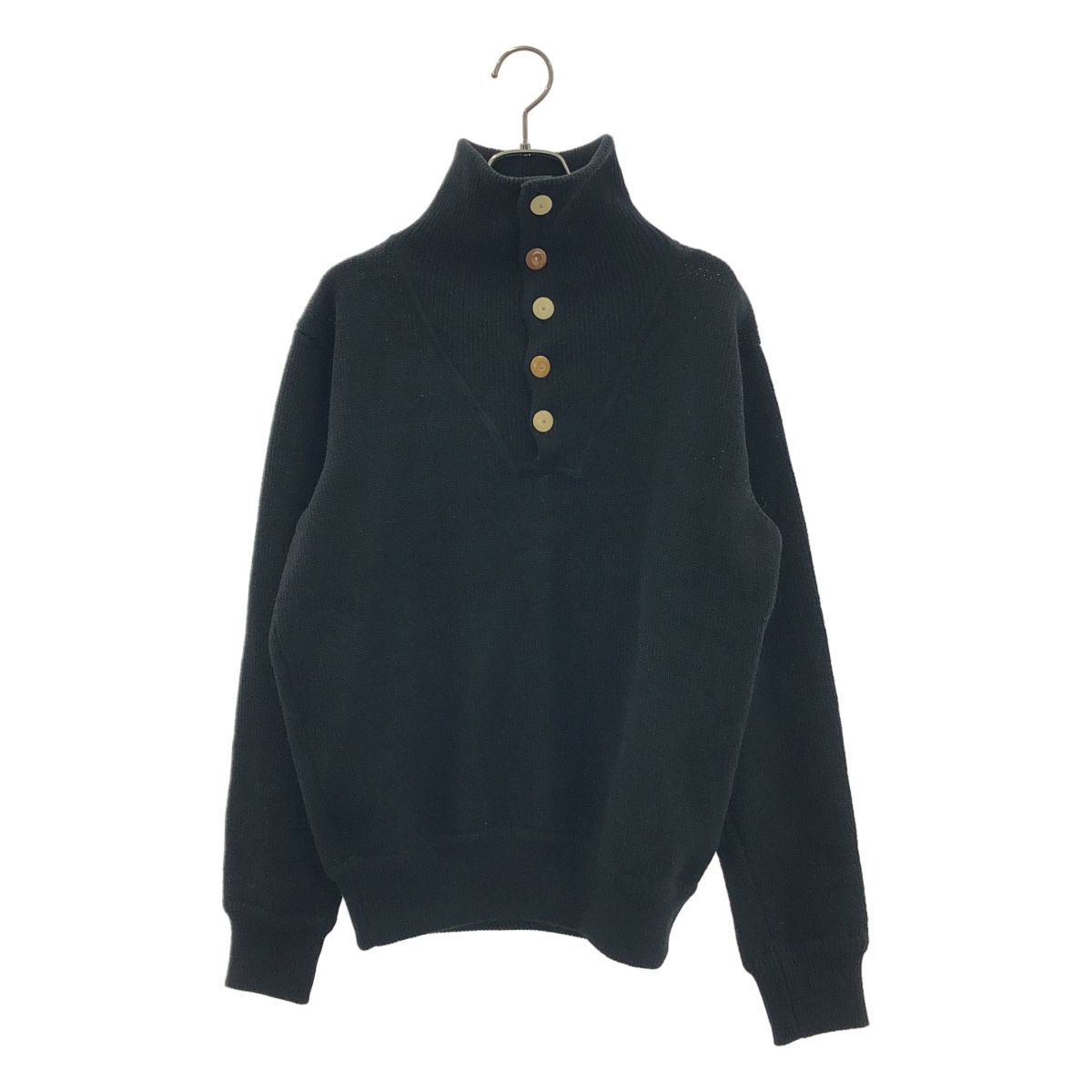  【美品】  ARCHIVIO J.M.Ribot / アルキビオジェイエムリボット | wool knit / KN43/SH / ウール ニット セーター | 44 | black | メンズ ニット・セーター