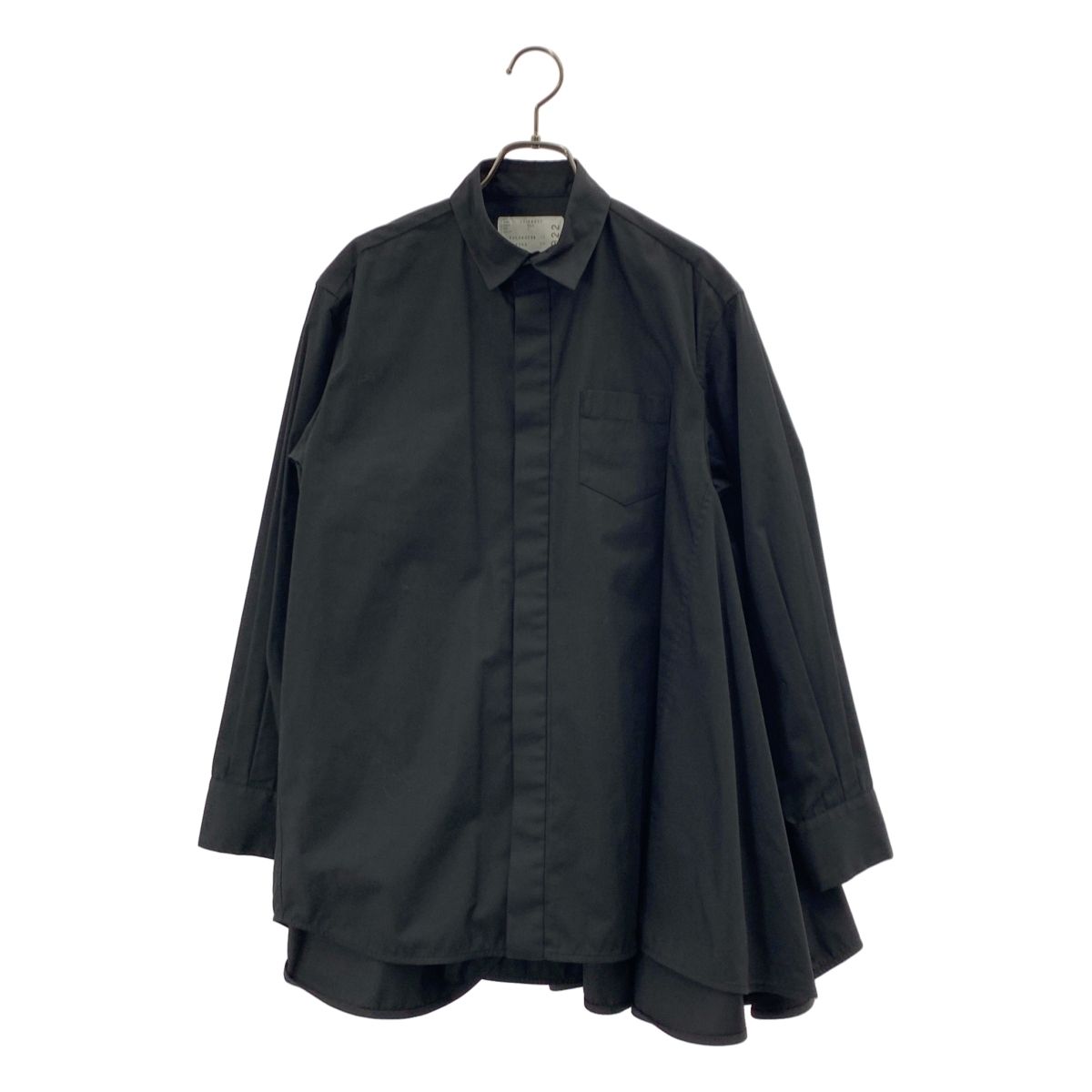 sacai / サカイ | コットンポプリン シャツ ドレス | 1 | ブラック