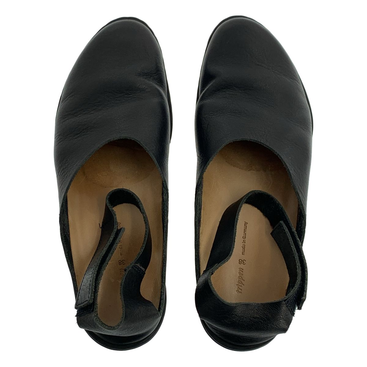 トリッペン 36 Pan パン アンクルストラップ ベルクロ レザー ブラック trippen｜ハグ HUG アンクルストラップ レザー サンダル ブラック HUG