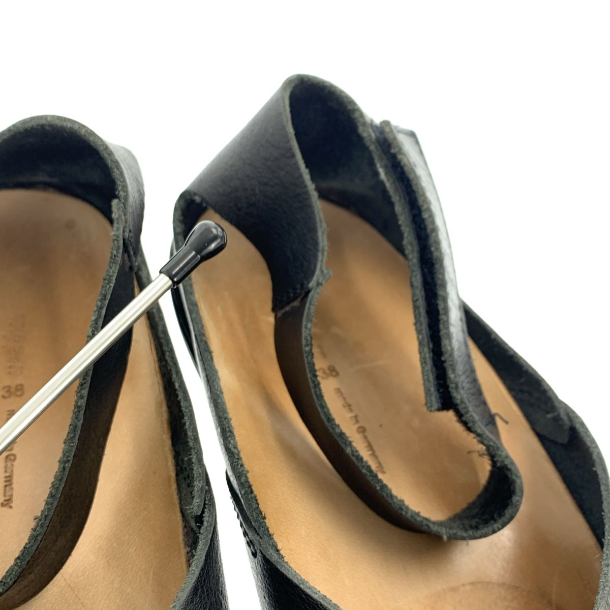 トリッペン 36 Pan パン アンクルストラップ ベルクロ レザー ブラック trippen（トリッペン） ストラップシューズ アンクル レザー パン