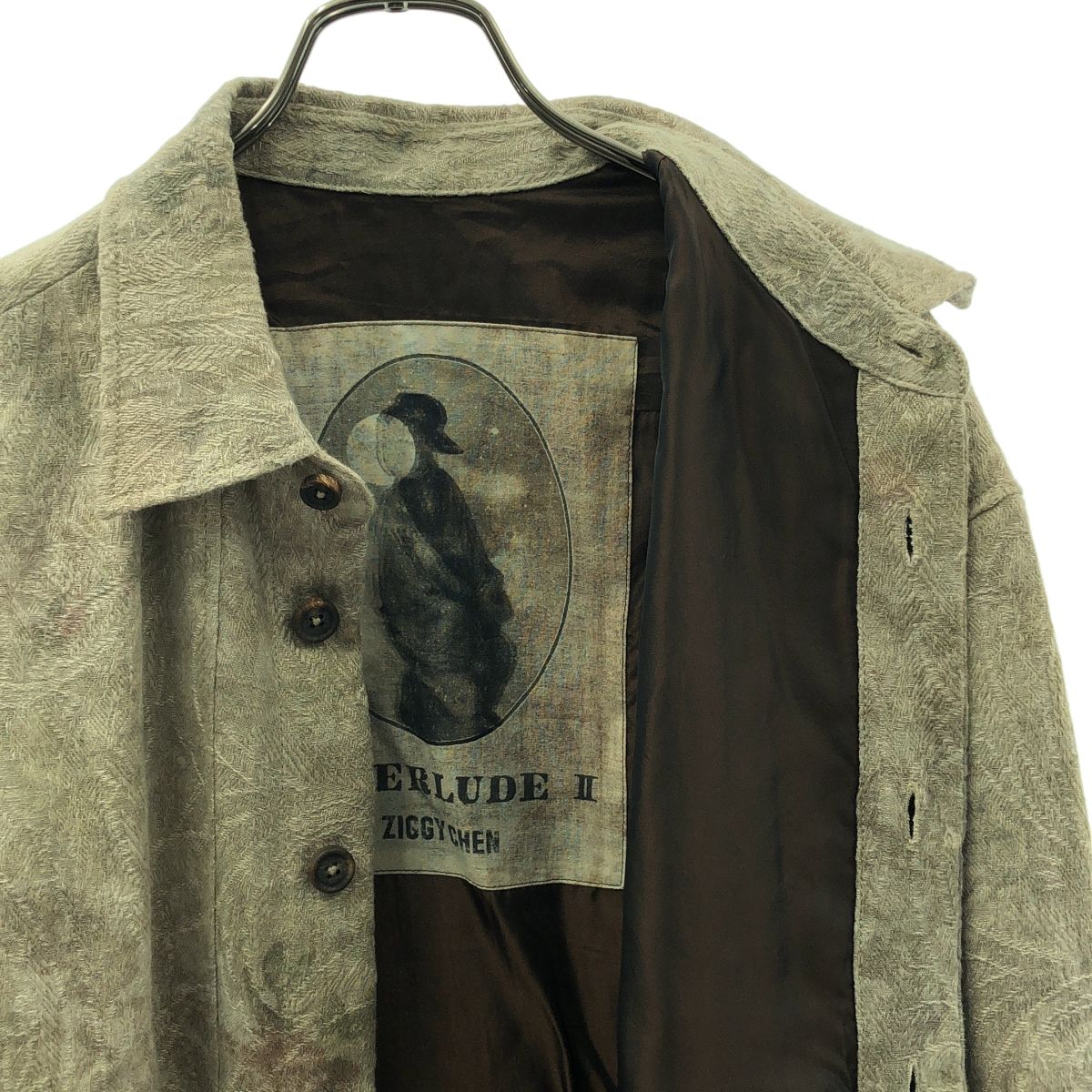 【美品】  ziggy chen / ジギーチェン | 2024SS | WORKERS SHIRT JACKET リネンジャガード ワーカーズ シャツ ジャケット | 44 | Weathered Sage / グレー系 | メンズ 美品】 ziggy chen / ジギーチェン | 2024SS | WORKERS SHIRT JACKET