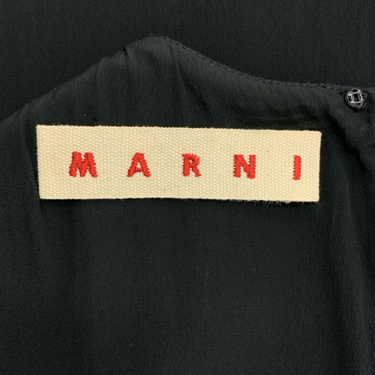 MARNI / マルニ | バックジップ ノースリーブ ワンピース / 総裏地