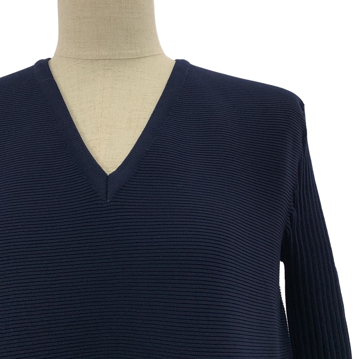 CFCL シーエフシーエル POTTERY LONG BELL SLEEVE FLARE DRESS ベルスリーブ フ ドレス ワンピース L ネイビー レディース