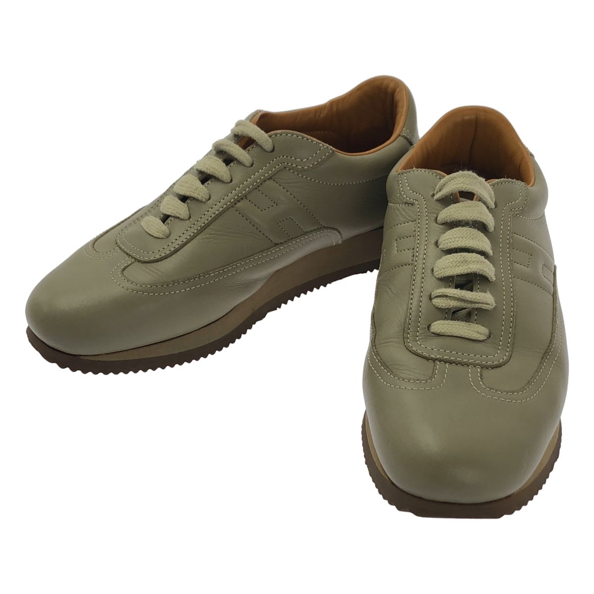 美品】 HERMES / エルメス | Quick クイック / レザー スニーカー | 37