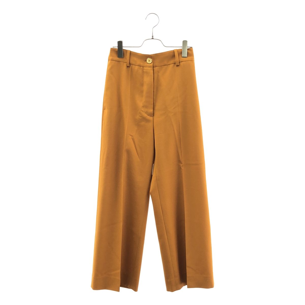 PATOU パトゥ センタープレス スラックス パンツ 34 ブラウン系 レディース