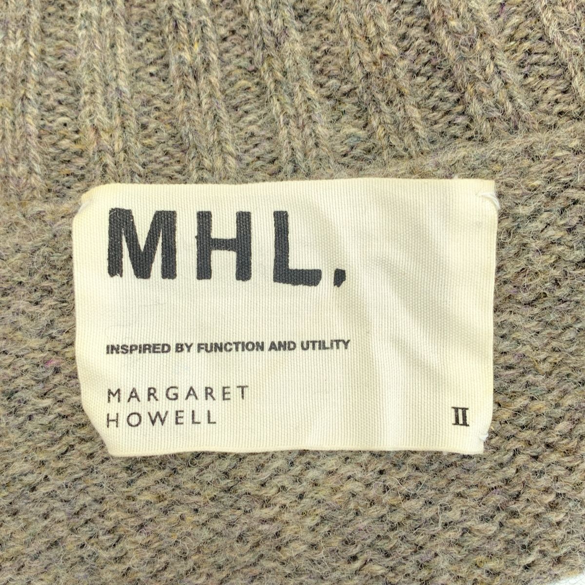 MHL. マーガレットハウエル / ウール ハイネックセーター グレーサイズⅡ 極美品】マーガレットハウエル ウール ハイネック ニット ボトルネック